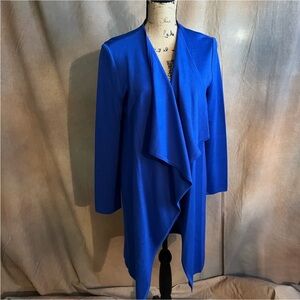 St. John Open-Front Royal Blue Women’s Draped Jacket